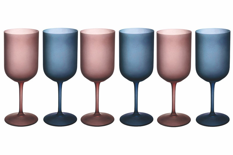 Set 6 Calici Frosted in Vetro 450 ml Villa d'Este Home Tivoli Glamour