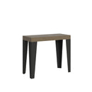 Consolle Allungabile 90-196x40x77 cm Flame Small Premium Tortora Telaio Antracite 