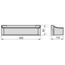 Set 2 Contenitori con Fissaggio Anta Mobile 35 cm in Plastica Emuca Bianchi