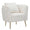 Bucarest Sessel Creme 76x74x73 cm Holz und Schwamm und Stoff und Metall Creme und Gold