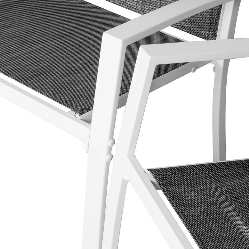 Set da Giardino Divano Poltrone e Tavolino in Metallo Vandi 