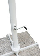 Ombrellone da Giardino Decentrato 3x3m in Alluminio e Poliestere Bianco