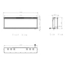 Camino Elettrico Da Parete A Incasso 3 Lati 127x20x44 cm Boston Nero      