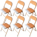 Set 6 Sedie Pieghevoli in Metallo Soriani Arancione