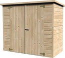 Casetta Box da Giardino per Bici e Secchi Differenziata 1,93x0,98m Senza Pavimento in Legno Abete 12mm Bike Box