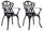 Set 2 Sedie da Giardino 57,5x58x87,5h cm con Braccioli Victoria Antracite