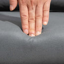 Poltrona Girevole con Cuscino Lombare 60x60x79-91 cm in Tessuto Tecnico Grigio  