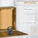 Scrivania Pieghevole con Ripiani 60x20x50 cm in Truciolato e MDF Marrone
