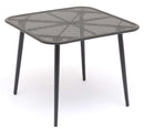 Tavolino da Giardino 90x90x71 cm in Ferro Taddei Mesh Grigio Scuro