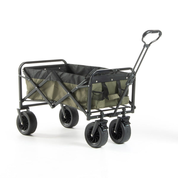 acquista Carrello Pieghevole Portatutto 90x53x77 cm in Metallo Garden Verde Scuro