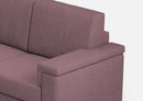 Divano 3 Posti 208x85x85 cm Marrak in Tessuto Prugna