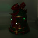 Campana resina pigne rosso e verde con led cm 25x24xh33