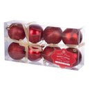 Set 8 Palle di Natale Ø7 cm in Plastica Rosso