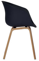 Sedia 65x51x80 cm in Ferro e Polipropilene Onice Nero