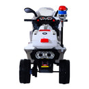 Moto Elettrica Polizia per Bambini 6V con Sirena Police Bianca 