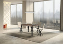 Tavolo Allungabile 120-224x90x77 cm Paxon Noce Telaio Antracite 
