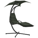 Sedia Dondolo Pensile Relax Chaise Longue con Tettuccio Grigio