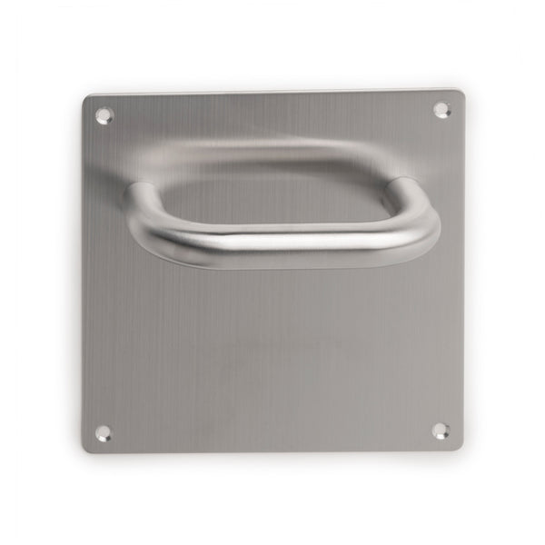 sconto Paar Emuca Edelstahlgriffe mit Platte 17 x 17 cm für Innentüren