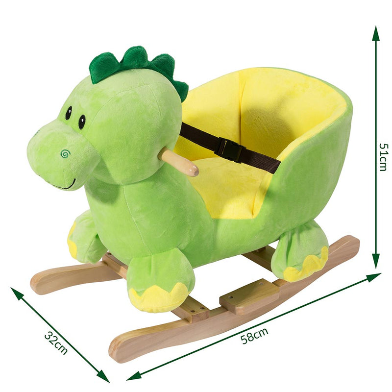 Dinosauro a Dondolo Cavalcabile Peluche Giocattolo Bambini con Suono