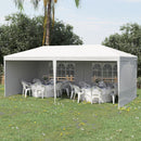 Tendostruttura da Giardino Pieghevole 5,83x2,95 m con Pannelli Rimovibili Bianco