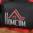 Sacca Bulgara 15 Kg Ø22x55 cm per Allenamento Fitness Nero e Rosso
