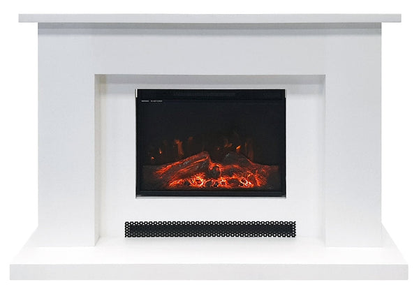 acquista Elektrischer Bodenkamin Flammeneffekt 1500 W Chanel Weiß