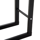 Portalegna Legnaia in Ferro 60x25x100 cm da Interno Max 100Kg  Nero