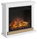 Camino Elettrico da Pavimento Effetto Fiamma 1500W Tagu Hagen Bianco