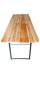 Set Birreria da Giardino Pieghevole in Legno Marrone Seconda Scelta