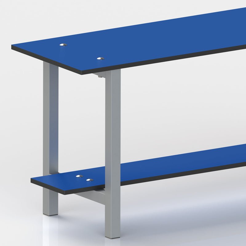 Gambe Laterali per Panca per Spogliatoi Alluminio Anodizzato Opaco 3 Pezzi Emuca