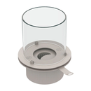 Camino a Bioetanolo Braciere da Pavimento Ø36xh56 cm per Interno ed Esterno Modigliani Bianco Perla