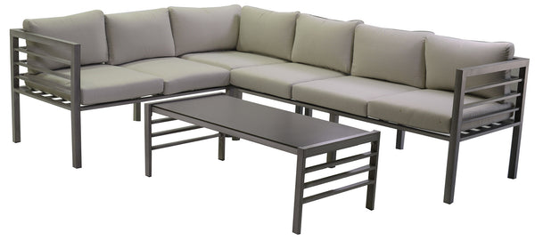acquista Adami Malibù Garten-Lounge-Set aus grauem Aluminium
