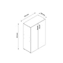 Armadietto Multiuso 2 Ante 72,3x36x81 cm in Truciolare Nobilitato Bianco