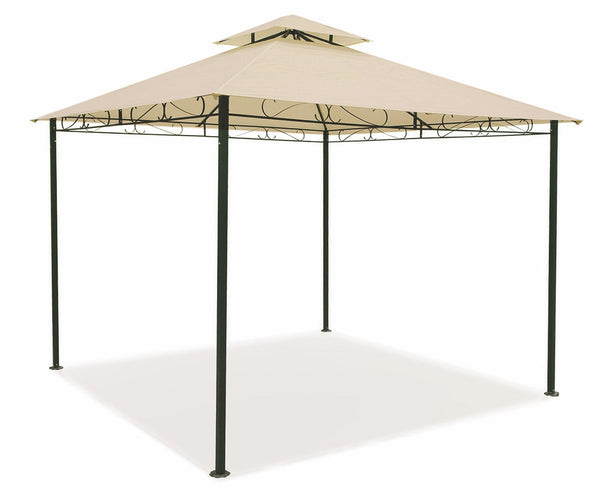 prezzo Gartenpavillon aus Metall 3x3m Soriani Salinas Ecru