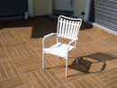 Poltrona da Giardino in Polywood con Schienale Svasato 55x63H93cm Creta Bianca