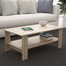 Tavolino Salotto Match 100x55x41 h cm in Truciolare bilaminato Rovere Chiaro