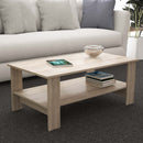 Tavolino Salotto Match 100x55x41 h cm in Truciolare bilaminato Rovere Chiaro