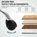 Sedia da Ufficio Massaggiante e Riscaldata Poggiapiedi Estraibile Grigio    