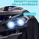 Quad Elettrico per Bambini 12V con Fari e Pedale Blu   
