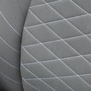 Sedia da Ufficio Direzionale 65,5x69,5x112-122 cm in Poliestere Grigio Chiaro