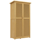 Casetta Box da Giardino 87x46,5x160 cm con Ante a persiana in Legno 