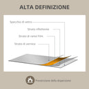 Specchio da Parete Moderno con Bordi Irregolari per Camera e Ingresso 70x50 cm Cornice in Legno 