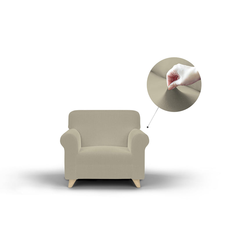 Copridivano Elasticizzato in Poliestere Dahlia Tortora Varie Misure