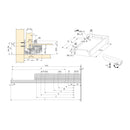 Guide a Scomparsa Slippe per Cassetti ad Estrazione Totale P590 Zincato Bianco Emuca