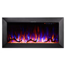 Camino Elettrico da Pavimento 45,4x91,4x18,5 cm Effetto Fiamma 1500W Racy 36 Nero