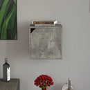 Mensola Cubo con 1 Anta da Parete Scaffale Montaggio Muro Cemento Design Moderno