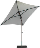 Ombrellone da Giardino 2x2 m Palo Ø38 mm in Alluminio Effetto Legno Tessuto Poliestere Trend Wood Bianco