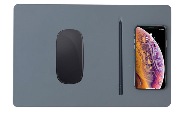 online Mauspad 34,6x22,5x0,5 cm mit grauer kabelloser Schnellladestation