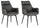 Set 2 Poltrone 56x65x92h cm Lawrence Pu Antracite