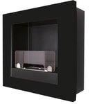 Camino a Bioetanolo da Parete 45x45 cm Karlsen Asolo Nero